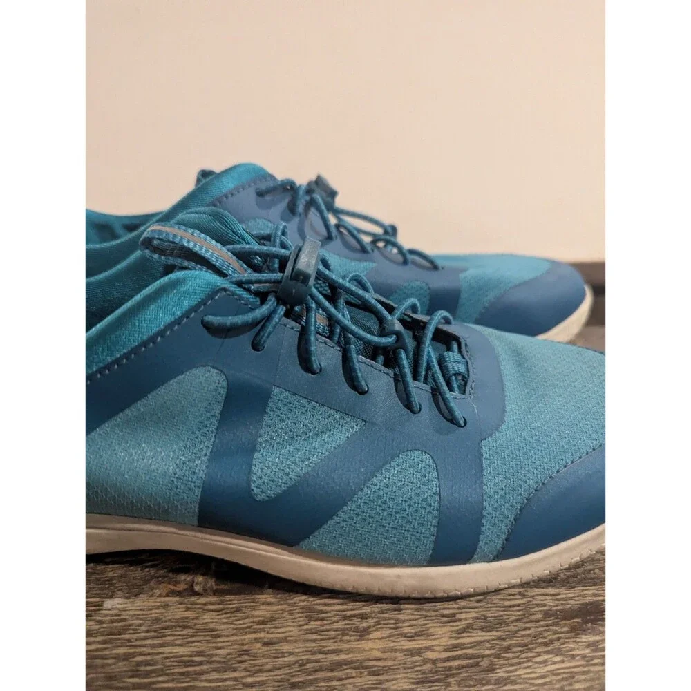 Lands End 8.5 B Womens Sneaker 508511‎ Blue Mesh Bungee Slip On Comfort Shoes